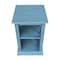 International Concepts Hampton Accent Table with Shelves, Ocean Blue, Antique Rubbed OT32-70A - alternate 2